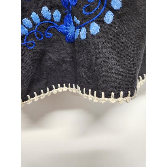 Vintage Style De Paris Women's Cotton Hand Embr. Floral True Wrap Skirt, Sz S-L - Picture 4 of 9